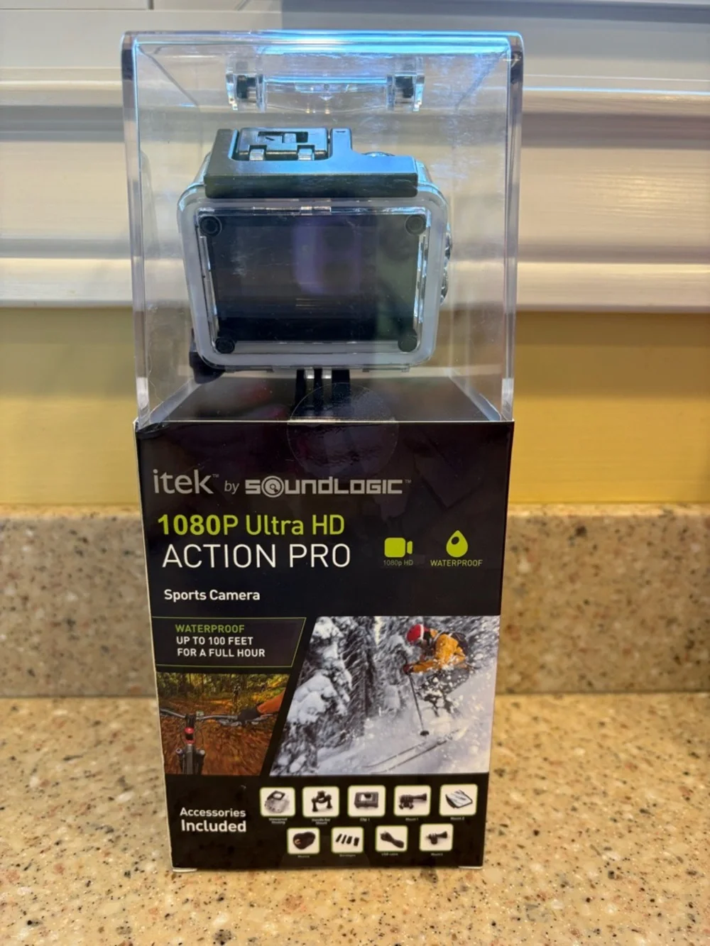 Itek SoundLogic Action Pro 1080P Ultra HD Waterproof Sports Camera & Accessories